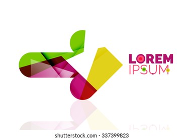 Vector arrow company logo. Geometric icon
