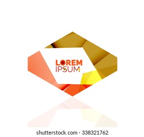 Vector arrow company logo. Geometric icon