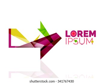 Logo de la compañía de flecha vectorial. Icono geométrico