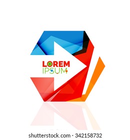Logo de la compañía de flecha vectorial. Icono geométrico