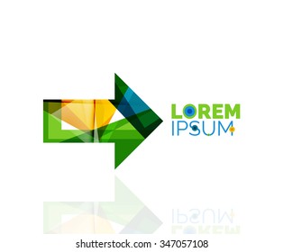 Logo de la compañía de flecha vectorial. Icono geométrico
