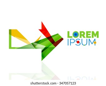 Vector arrow company logo. Geometric icon