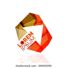 Logo de la compañía de flecha vectorial. Icono geométrico