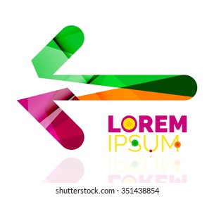 Vector arrow company logo. Geometric icon