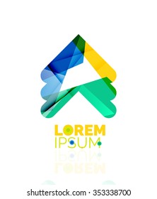Logo de la compañía de flecha vectorial. Icono geométrico