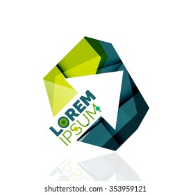 Vector arrow company logo. Geometric icon