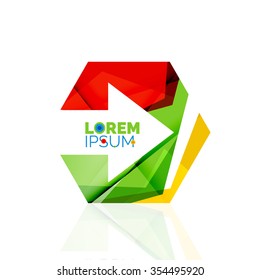 Logo de la compañía de flecha vectorial. Icono geométrico