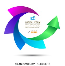 Vector Arrow Concept / Can Use For Infographic/loop Business Report Or Plan / Modern Template / Education Template / Business Brochure