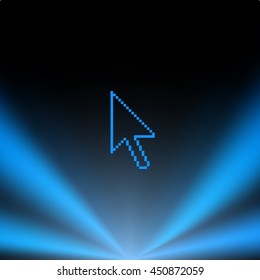 Vector arrow cursor stock icon illustration design