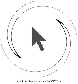 Vector arrow cursor stock icon illustration design