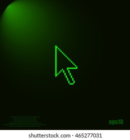 Vector arrow cursor stock icon illustration design