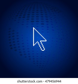Vector arrow cursor stock icon illustration design