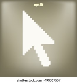 Vector arrow cursor stock icon illustration design