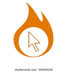 Vector arrow cursor stock icon illustration design