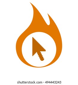 Vector arrow cursor stock icon illustration design