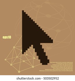 Vector arrow cursor stock icon illustration design