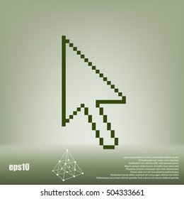Vector arrow cursor stock icon illustration design