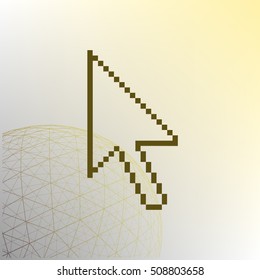 Vector arrow cursor stock icon illustration design