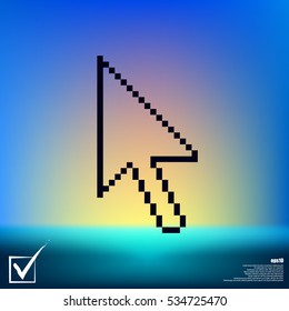Vector arrow cursor stock icon illustration design