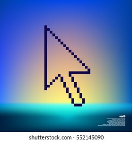 Vector arrow cursor stock icon illustration design