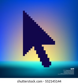 Vector arrow cursor stock icon illustration design