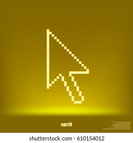 Vector arrow cursor stock icon illustration design