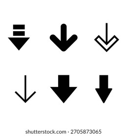 Conjunto de ilustrações de design de seta vetorial 11