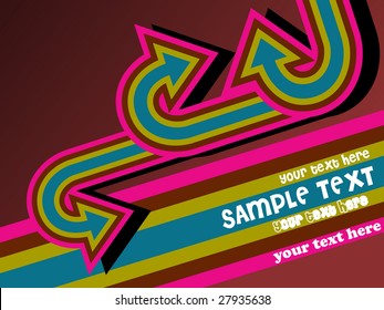 Its a vector arrow design with space for text