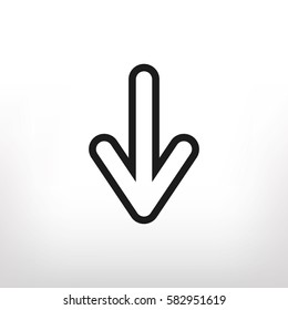 vector arrow down icon