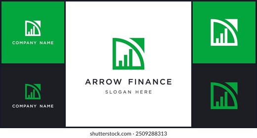 vector of arrow finance logo and icons, can be used in various media easily, editable