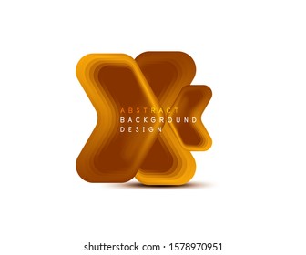 Vector arrow geometric banner created with blend color shapes effects. Trendy simple button, icon or business branding logo template, minimal style. Illustration For Wallpaper, Banner, Background
