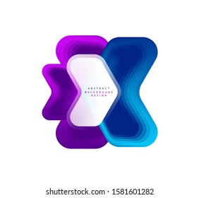 Geometrisches Vektorpfeil-Banner, das mit Mischfarben-Effekten erstellt wurde. Trendy einfache Schaltfläche, Symbol oder Firmenlogo-Vorlage, minimaler Stil. Illustration für Bildschirmhintergrund, Banner, Hintergrund