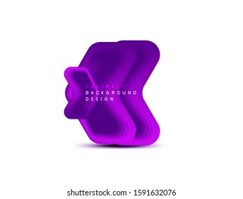 Vector arrow geometric banner created with blend color shapes effects. Trendy simple button, icon or business branding logo template, minimal style. Illustration For Wallpaper, Banner, Background