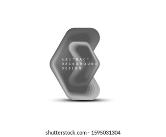 Vector arrow geometric banner created with blend color shapes effects. Trendy simple button, icon or business branding logo template, minimal style. Illustration For Wallpaper, Banner, Background