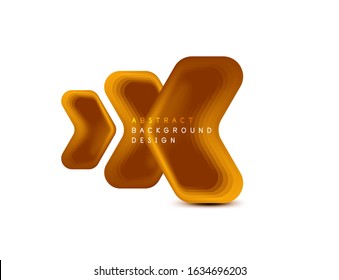 Vector arrow geometric banner created with blend color shapes effects. Trendy simple button, icon or business branding logo template, minimal style. Illustration For Wallpaper, Banner, Background
