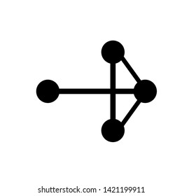 Vector arrow icon. black symbol with trendy flat style icon isolated on white background
