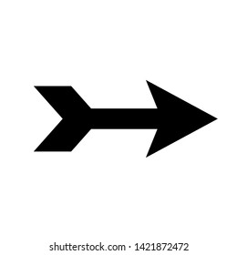 Vector Arrow icon. black symbol with trendy flat style icon for web site design, logo, app, UI isolated on white background