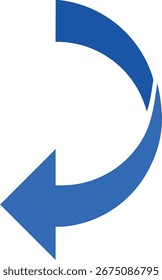 Vector Arrow Icon for Exchange ,Switching,Airflow and Circulation Concept
