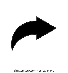 vector arrow icon for going to page on a white background