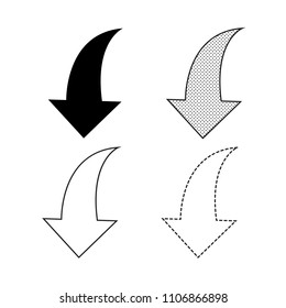 Vector arrow icon illustration 