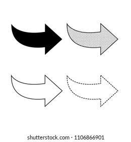 Vector arrow icon illustration 