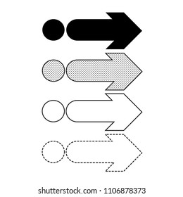 Vector arrow icon illustration 