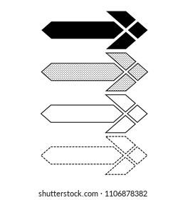 Vector arrow icon illustration 
