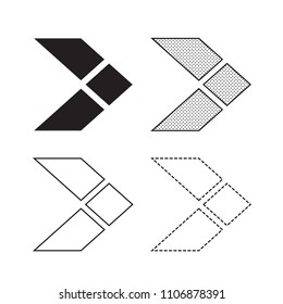 Vector arrow icon illustration 