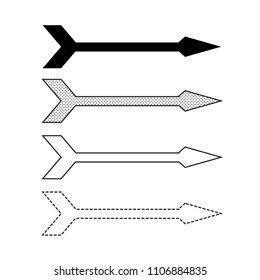 Vector arrow icon illustration 