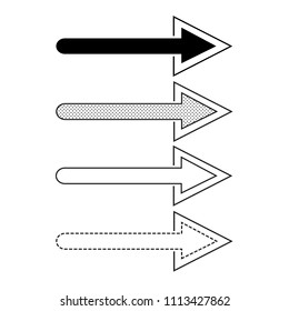 Vector arrow icon illustration