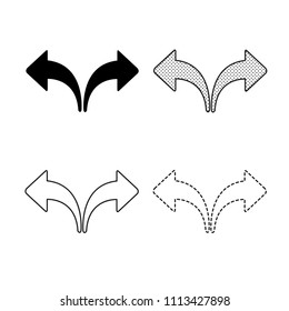 Vector arrow icon illustration