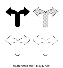 Vector arrow icon illustration