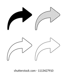 Vector arrow icon illustration