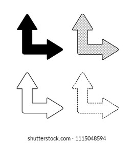 Vector arrow icon illustration